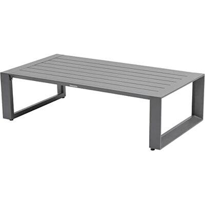 HESPERIDE Hespéride Mesa Baja Allure Rectangular de jardín en Gris Grafito HESPERIDE Hespéride Mesa Baja Allure Rectangular de jardín en Gris Grafito