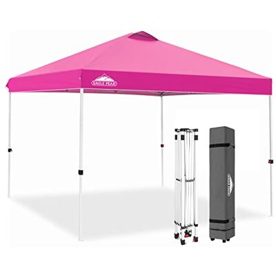 Eagle Carpa Plegable con Bolsa con Ruedas, 8 Estacas, 4 Cuerdas, 4 Bolsas de Pesas, Montaje Fácil, 3x3 m, 9 m² de Sombra, Marrón Eagle Carpa Plegable con Bolsa con Ruedas, 8 Estacas, 4 Cuerdas, 4 Bolsas de Pesas, Montaje Fácil, 3x3 m, 9 m² de Sombra, Marrón