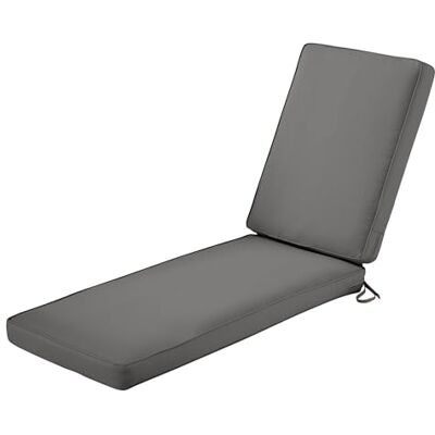 Classic Accessories Montlake FadeSafe Cojín para Tumbona de Exterior Resistente al Agua, 72 x 21 x 3 Pulgadas, cojín para Muebles de Patio, Color Gris carbón Claro, cojín para Silla de salón Classic Accessories Montlake FadeSafe Cojín para Tumbona de Exterior Resistente al Agua, 72 x 21 x 3 Pulgadas, cojín para Muebles de Patio, Color Gris carbón Claro, cojín para Silla de salón