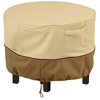 Classic Accessories 55-855-031501-00 Veranda Round Patio Ottoman/Coffee Table Cover Classic Accessories 55-855-031501-00 Veranda Round Patio Ottoman/Coffee Table Cover