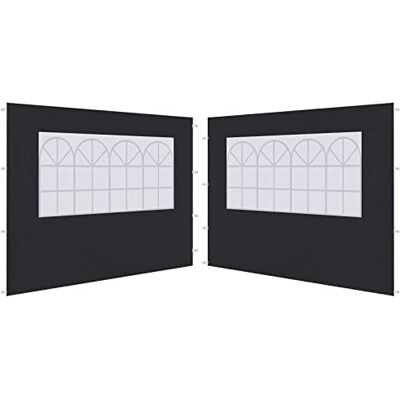 ABCCANOPY Paquete de 2 Paneles de Pared Intercambiables para Carpa de 3 m, Color Negro ABCCANOPY Paquete de 2 Paneles de Pared Intercambiables para Carpa de 3 m, Color Negro