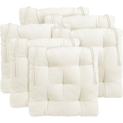 CHELY INTERMARKET Cojines Silla 40x40cm Pack 6 Unidades Relleno Mullido Blanco Hueso 5 Pespuntes Acolchado Exterior Interior Decorativos Suaves Estables Lavables Terraza Jardín CHELY INTERMARKET Cojines Silla 40x40cm Pack 6 Unidades Relleno Mullido Blanco Hueso 5 Pespuntes Acolchado Exterior Interior Decorativos Suaves Estables Lavables Terraza Jardín