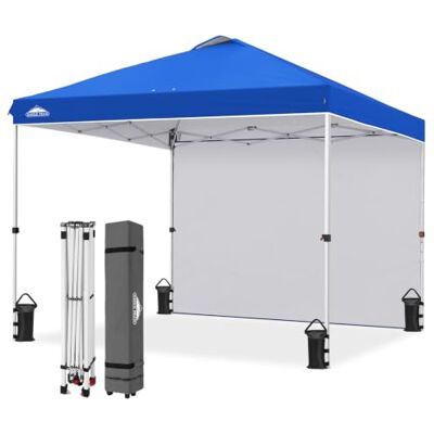 Eagle Tienda de campaña desplegable de 3 m x 3 m con 1 Pared Lateral, Tienda de campaña para Eventos de fácil instalación, Tienda de campaña con toldo, Color Azul Eagle Tienda de campaña desplegable de 3 m x 3 m con 1 Pared Lateral, Tienda de campaña para Eventos de fácil instalación, Tienda de campaña con toldo, Color Azul