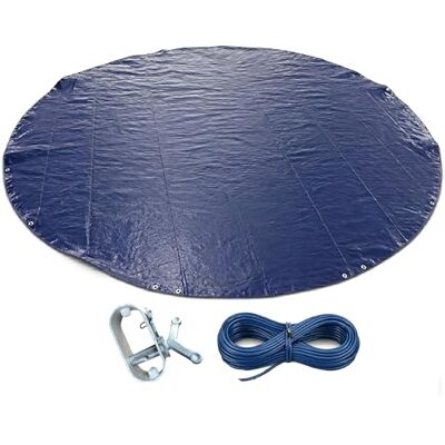 TENAX Cover All Lona Multiusos Redonda Ø 366 cm Verde/Azul 200 g/m² – Lona Pesada Impermeable y Antidesgarro con Ojales, Cuerda y Tensor Incluidos, Cubierta para Piscinas y Muebles de Jardín TENAX Cover All Lona Multiusos Redonda Ø 366 cm Verde/Azul 200 g/m² – Lona Pesada Impermeable y Antidesgarro con Ojales, Cuerda y Tensor Incluidos, Cubierta para Piscinas y Muebles de Jardín