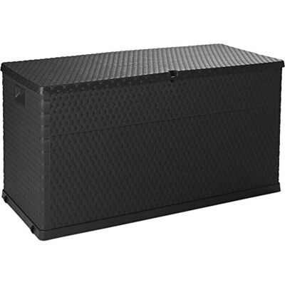 dobar Baúl de jardín para Exteriores con 420 l de Espacio de Almacenamiento, Caja para terraza, tamaño XL, plástico, 120 x 56 x 63 cm dobar Baúl de jardín para Exteriores con 420 l de Espacio de Almacenamiento, Caja para terraza, tamaño XL, plástico, 120 x 56 x 63 cm