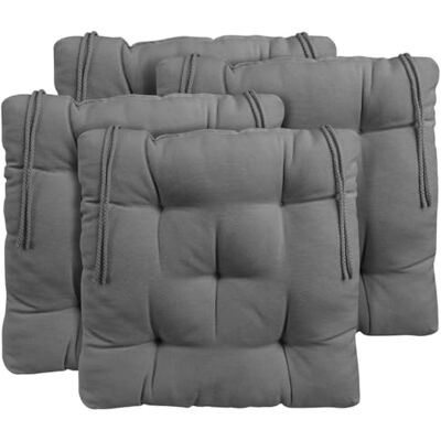 CHELY INTERMARKET Cojines Silla 40x40cm Pack 4 Unidades Relleno Mullido Gris 5 Pespuntes Acolchado Exterior Interior Decorativos Suaves Estables Lavables Terraza Jardín CHELY INTERMARKET Cojines Silla 40x40cm Pack 4 Unidades Relleno Mullido Gris 5 Pespuntes Acolchado Exterior Interior Decorativos Suaves Estables Lavables Terraza Jardín