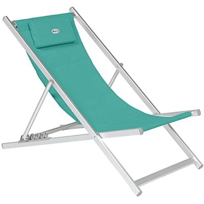 HESPERIDE Hespéride Tumbona Plegable Honolulu de jardín Azul Turquesa HESPERIDE Hespéride Tumbona Plegable Honolulu de jardín Azul Turquesa