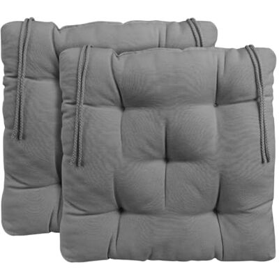 CHELY INTERMARKET Cojines Silla 50x50cm Pack 2 Unidades Relleno Mullido Gris 5 Pespuntes Acolchado Exterior Interior Decorativos Suaves Estables Lavables Terraza Jardín CHELY INTERMARKET Cojines Silla 50x50cm Pack 2 Unidades Relleno Mullido Gris 5 Pespuntes Acolchado Exterior Interior Decorativos Suaves Estables Lavables Terraza Jardín