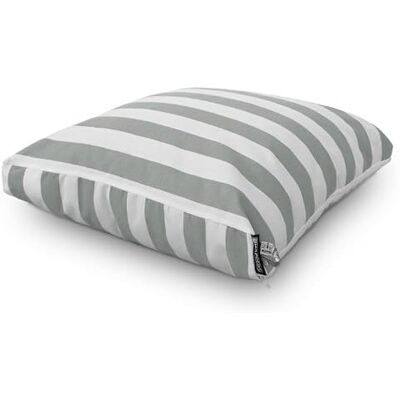HAPPERS Cojín de Suelo Toldotex Antimanchas Multiusos para Exterior, Banco, Sofá Palets, Chill out – Rayado Gris 60x60 HAPPERS Cojín de Suelo Toldotex Antimanchas Multiusos para Exterior, Banco, Sofá Palets, Chill out – Rayado Gris 60x60