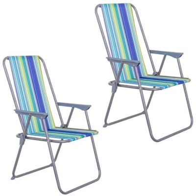 LOLAhome Pack 2 sillas Playa y Camping Plegables con Cierre de Seguridad LOLAhome Pack 2 sillas Playa y Camping Plegables con Cierre de Seguridad
