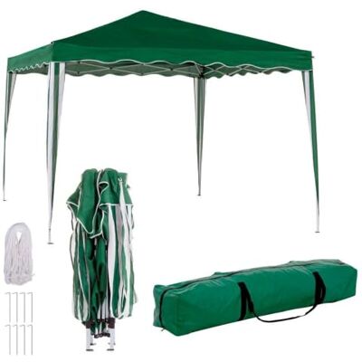 LOLAhome Carpa Cenador Gazebo Exterior Plegable 3x3 m Verde LOLAhome Carpa Cenador Gazebo Exterior Plegable 3x3 m Verde