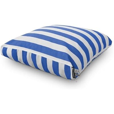 HAPPERS Cojín de Suelo Toldotex Antimanchas Multiusos para Exterior, Banco, Sofá Palets, Chill out – Rayado Azul 60x60 HAPPERS Cojín de Suelo Toldotex Antimanchas Multiusos para Exterior, Banco, Sofá Palets, Chill out – Rayado Azul 60x60