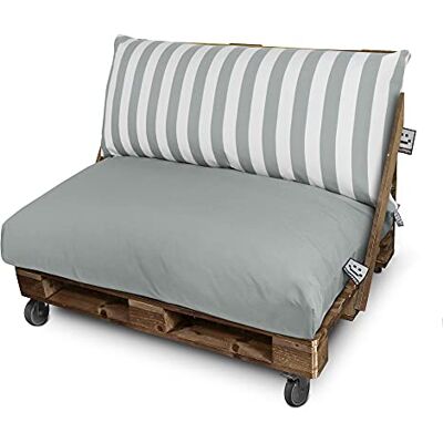 HAPPERS - Toldotex Grigio Set - Gris - Cushion for Pallet HAPPERS - Toldotex Grigio Set - Gris - Cushion for Pallet
