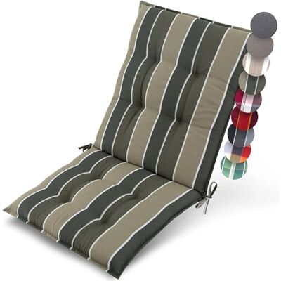 Beautissu cojín Silla jardín con Respaldo bajo Antideslizante Exterior Beautissu cojín Silla jardín con Respaldo bajo Antideslizante Exterior