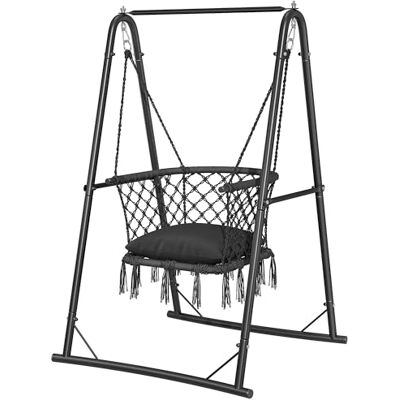 YITAHOME Hamaca Colgante con Estructura, Carga máxima de 150 kg, Marco de Acero Estable, Columpio Colgante con cojín, 105 x 93 x 160 cm, sillón Colgante con 2 Ganchos para terraza, balcón y jardín YITAHOME Hamaca Colgante con Estructura, Carga máxima de 150 kg, Marco de Acero Estable, Columpio Colgante con cojín, 105 x 93 x 160 cm, sillón Colgante con 2 Ganchos para terraza, balcón y jardín