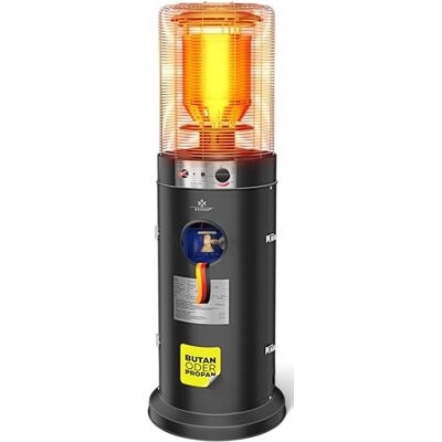 KESSER ® Calefactor radiante de gas KE12, calefactor de patio, de exterior, 12,5 kW de gas, radiante, incl. cubierta projoectora acero inoxidable, negro KESSER ® Calefactor radiante de gas KE12, calefactor de patio, de exterior, 12,5 kW de gas, radiante, incl. cubierta projoectora acero inoxidable, negro