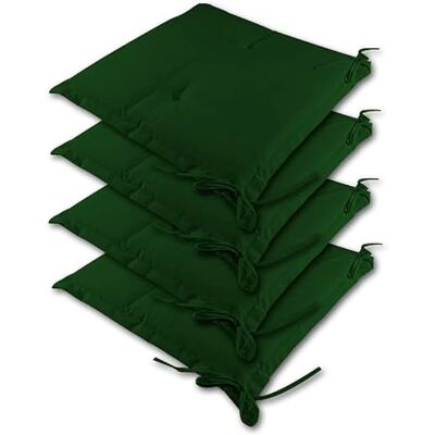 Detex ® 4X Cojines 45x40x6cm Sydney para Sillas Jardín Repelente al Agua Correas de Sujeción Verde Detex ® 4X Cojines 45x40x6cm Sydney para Sillas Jardín Repelente al Agua Correas de Sujeción Verde