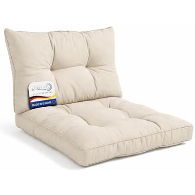 Beautissu Set Cojines Sofa Exterior Jardin para Silla Lounge Ratán Beautissu Set Cojines Sofa Exterior Jardin para Silla Lounge Ratán