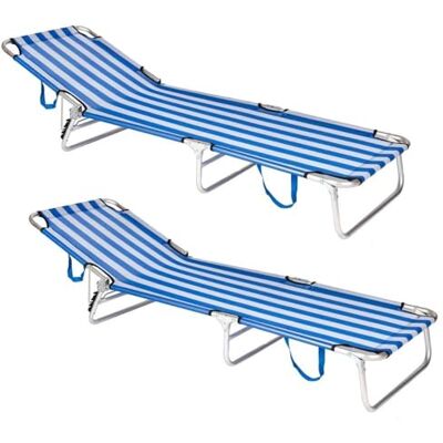 LOLAhome Pack 2 Tumbonas Jardín Exterior, Ligera Plegable y Reclinable LOLAhome Pack 2 Tumbonas Jardín Exterior, Ligera Plegable y Reclinable