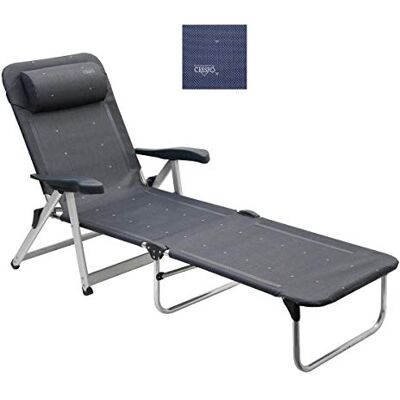 Crespo Cama con Brazos 6 pos.c/Almohada Patas reforzadas, Color Azul Marino Crespo Cama con Brazos 6 pos.c/Almohada Patas reforzadas, Color Azul Marino