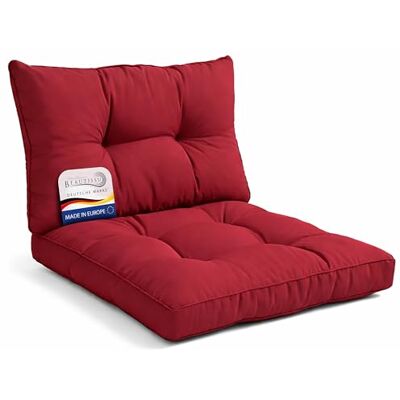 Beautissu Set Cojines Sofá Exterior Jardín para Silla Lounge Ratán Beautissu Set Cojines Sofá Exterior Jardín para Silla Lounge Ratán