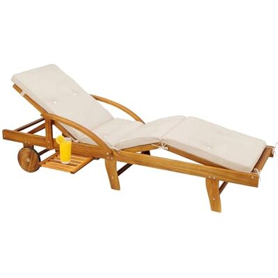 Detex ® Cojin Tumbona Jardín Almohada Exterior Acolchado 5cm Colchoneta 195x55x5cm Terraza Patio Crema Detex ® Cojin Tumbona Jardín Almohada Exterior Acolchado 5cm Colchoneta 195x55x5cm Terraza Patio Crema