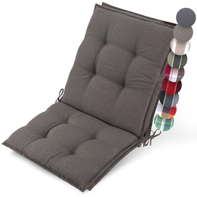 Beautissu Set 2 Premium Cojín Silla Jardín Exterior con Respaldo Bajo Beautissu Set 2 Premium Cojín Silla Jardín Exterior con Respaldo Bajo