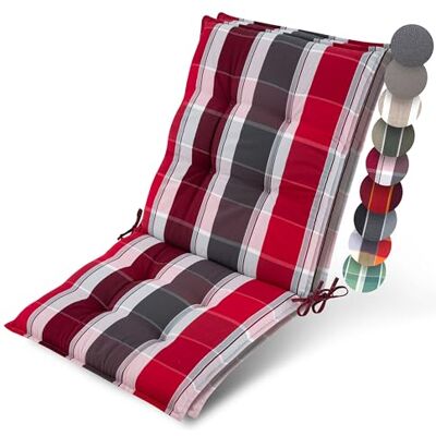 Beautissu Set 2 Premium Cojín Silla Jardín Exterior con Respaldo Bajo Beautissu Set 2 Premium Cojín Silla Jardín Exterior con Respaldo Bajo