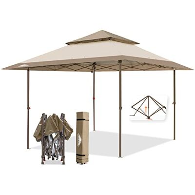 Eagle Toldo plegable de pierna recta, 30 x 13 cm, para exteriores, fácil de configurar una sola persona, con aleros automáticos extensibles de 169 pies cuadrados de sombra (Beige/Marrón) Eagle Toldo plegable de pierna recta, 30 x 13 cm, para exteriores, fácil de configurar una sola persona, con aleros automáticos extensibles de 169 pies cuadrados de sombra (Beige/Marrón)