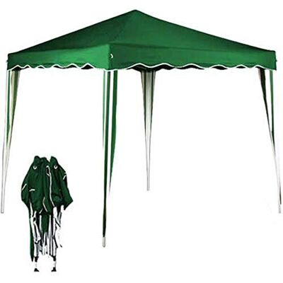 BAKAJI Cenador de 3 x 3 m, Plegable, Impermeable, Plegable, 3 x 3 m, toldo de jardín, Lona Impermeable, Estructura de Metal, Apertura y Cierre de acordeón, Modelo Ischia (Verde) BAKAJI Cenador de 3 x 3 m, Plegable, Impermeable, Plegable, 3 x 3 m, toldo de jardín, Lona Impermeable, Estructura de Metal, Apertura y Cierre de acordeón, Modelo Ischia (Verde)