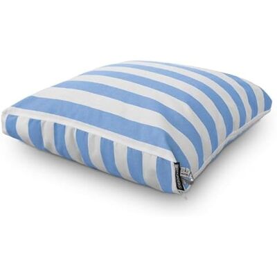 HAPPERS Cojín de Suelo Toldotex Antimanchas Multiusos para Exterior, Banco, Sofá Palets, Chill out – Rayado Azul Cielo 60x60 HAPPERS Cojín de Suelo Toldotex Antimanchas Multiusos para Exterior, Banco, Sofá Palets, Chill out – Rayado Azul Cielo 60x60