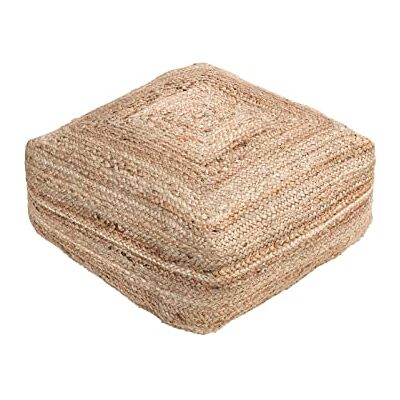 Dehner Pouf Lotta Cojín de Asiento (50 x 20 x 50 cm, Yute/algodón/poliestireno), Color Natural Dehner Pouf Lotta Cojín de Asiento (50 x 20 x 50 cm, Yute/algodón/poliestireno), Color Natural
