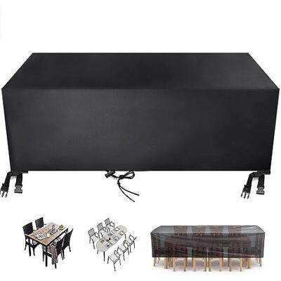ART Funda para Muebles de Jardín 100x60x40cm/LxWxH Fundas para Mesas Exterior Impermeable 420D Oxford Anti-UV Funda Protectora para Mesas de Jardín y Juegos de Muebles Todos los Tamaños-Negro ART Funda para Muebles de Jardín 100x60x40cm/LxWxH Fundas para Mesas Exterior Impermeable 420D Oxford Anti-UV Funda Protectora para Mesas de Jardín y Juegos de Muebles Todos los Tamaños-Negro