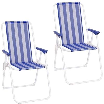 LOLAhome Pack 2 sillas Playa y Camping Plegables con Cierre de Seguridad LOLAhome Pack 2 sillas Playa y Camping Plegables con Cierre de Seguridad
