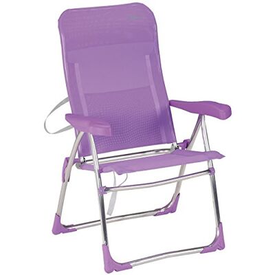 Crespo Indual mobiliario Silla alta posiciones aluminio playa multifibra lila al/206-m-47 Crespo Indual mobiliario Silla alta posiciones aluminio playa multifibra lila al/206-m-47
