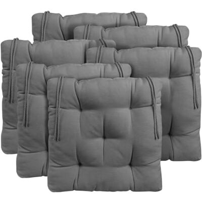 CHELY INTERMARKET Cojines Silla 40x40cm Pack 6 Unidades Relleno Mullido Gris 5 Pespuntes Acolchado Exterior Interior Decorativos Suaves Estables Lavables Terraza Jardín CHELY INTERMARKET Cojines Silla 40x40cm Pack 6 Unidades Relleno Mullido Gris 5 Pespuntes Acolchado Exterior Interior Decorativos Suaves Estables Lavables Terraza Jardín