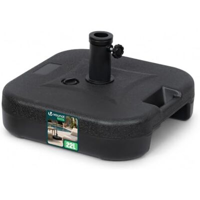VOUNOT ® Base Sombrilla Rellenable con Agua o Arena Soporte para Parasol HDPE Apto Mástiles 38/48mm Pie Sombrilla Cuadrado con Asa y Poste Uso Exterior Playa Jardín Terraza Piscina 44.5x44.5x13cm Negro VOUNOT ® Base Sombrilla Rellenable con Agua o Arena Soporte para Parasol HDPE Apto Mástiles 38/48mm Pie Sombrilla Cuadrado con Asa y Poste Uso Exterior Playa Jardín Terraza Piscina 44.5x44.5x13cm Negro