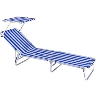 LOLAhome Tumbona Jardín Exterior con Parasol, Ligera Plegable y Reclinable LOLAhome Tumbona Jardín Exterior con Parasol, Ligera Plegable y Reclinable