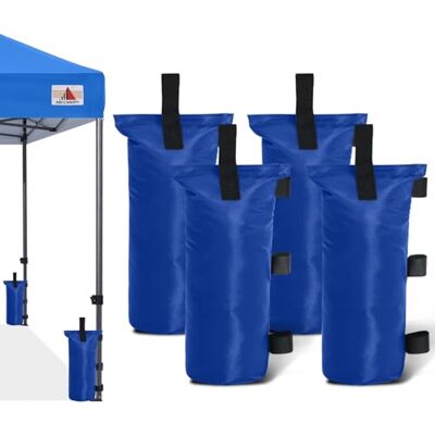 ABCCANOPY Juego de 4 Pesas para toldo, Bolsas de Peso de Arena de 68 kg para Tienda de campaña, cenador al Aire Libre, trampolín, pérgola, Azul (sin Arena) ABCCANOPY Juego de 4 Pesas para toldo, Bolsas de Peso de Arena de 68 kg para Tienda de campaña, cenador al Aire Libre, trampolín, pérgola, Azul (sin Arena)