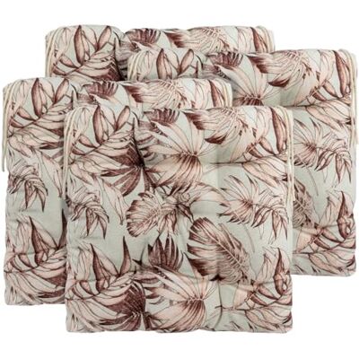 CHELY INTERMARKET Cojines Silla 40x40cm Pack 4 Unidades Relleno Mullido Hoja Rosa 5 Pespuntes Acolchado Exterior Interior Decorativos Suaves Estables Lavables Terraza Jardín CHELY INTERMARKET Cojines Silla 40x40cm Pack 4 Unidades Relleno Mullido Hoja Rosa 5 Pespuntes Acolchado Exterior Interior Decorativos Suaves Estables Lavables Terraza Jardín