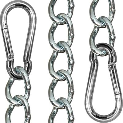 KLIFFHÄNGER - Cadena de Suspensión con Dos Mosquetones - 50cm - Cadena de Suspensión KLIFFHÄNGER - Cadena de Suspensión con Dos Mosquetones - 50cm - Cadena de Suspensión