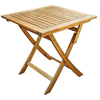 Dehner Mesa Plegable Macao, Aprox. 72 x 70 x 70 cm, de Madera de Acacia certificada FSC®, Color Natural Dehner Mesa Plegable Macao, Aprox. 72 x 70 x 70 cm, de Madera de Acacia certificada FSC®, Color Natural