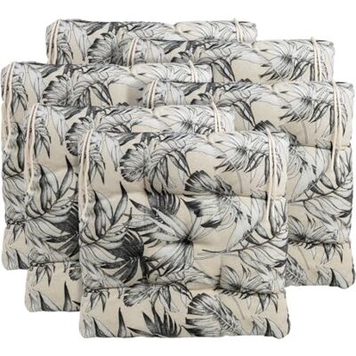 CHELY INTERMARKET Cojines Silla 40x40cm Pack 6 Unidades Relleno Mullido Hoja Gris 5 Pespuntes Acolchado Exterior Interior Decorativos Suaves Estables Lavables Terraza Jardín CHELY INTERMARKET Cojines Silla 40x40cm Pack 6 Unidades Relleno Mullido Hoja Gris 5 Pespuntes Acolchado Exterior Interior Decorativos Suaves Estables Lavables Terraza Jardín