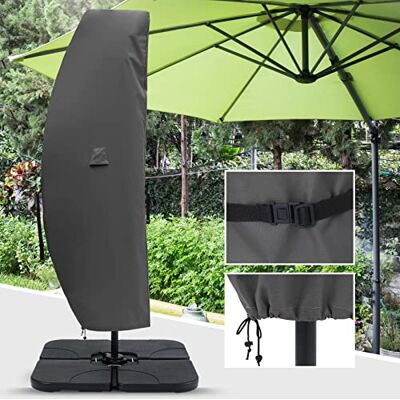 ABCCANOPY Funda Protectora para sombrilla de 260 cm a 400 cm, Impermeable, con Cremallera y Barra, Color Gris ABCCANOPY Funda Protectora para sombrilla de 260 cm a 400 cm, Impermeable, con Cremallera y Barra, Color Gris