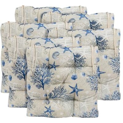 CHELY INTERMARKET Cojines Silla 40x40cm Pack 6 Unidades Relleno Mullido Mar Azul 5 Pespuntes Acolchado Exterior Interior Decorativos Suaves Estables Lavables Terraza Jardín CHELY INTERMARKET Cojines Silla 40x40cm Pack 6 Unidades Relleno Mullido Mar Azul 5 Pespuntes Acolchado Exterior Interior Decorativos Suaves Estables Lavables Terraza Jardín