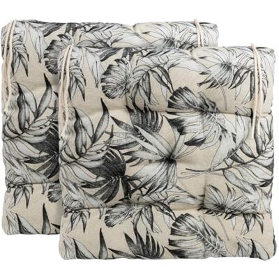 CHELY INTERMARKET Cojines Silla 40x40cm Pack 2 Unidades Relleno Mullido Hoja Gris 5 Pespuntes Acolchado Exterior Interior Decorativos Suaves Estables Lavables Terraza Jardín CHELY INTERMARKET Cojines Silla 40x40cm Pack 2 Unidades Relleno Mullido Hoja Gris 5 Pespuntes Acolchado Exterior Interior Decorativos Suaves Estables Lavables Terraza Jardín