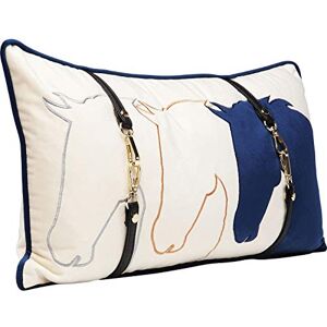 Kare Design Cojín Horsefaces, Azul/Blanco, 50x30 cm, Funda extraíble con Cremallera, Decorativo, Ornamental, Accesorio para el hogar, para sofá, Funda con Aspecto de Terciopelo Kare Design Cojín Horsefaces, Azul/Blanco, 50x30 cm, Funda extraíble con Cremallera, Decorativo, Ornamental, Accesorio para el hogar, para sofá, Funda con Aspecto de Terciopelo