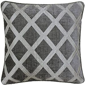 Paoletti Hermes Funda De Cojín Decorativa – Funda De Cojín De Jacquard De Terciopelo con Ribete (Grafito, 45x45cm) Paoletti Hermes Funda De Cojín Decorativa – Funda De Cojín De Jacquard De Terciopelo con Ribete (Grafito, 45x45cm)