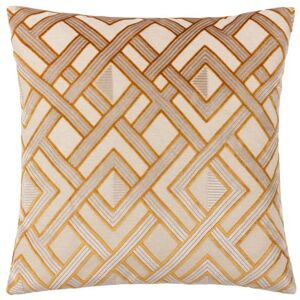 Fundas de Cojín Jacquard de Terciopelo Henley - Oro - Tamaño 50x50 cm Fundas de Cojín Jacquard de Terciopelo Henley - Oro - Tamaño 50x50 cm