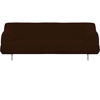 GEMITEX Funda de sofá Flexible de 4 plazas marrón Fabricada en Italia by Universal bielástica con Barras de Cortina GEMITEX Funda de sofá Flexible de 4 plazas marrón Fabricada en Italia by Universal bielástica con Barras de Cortina